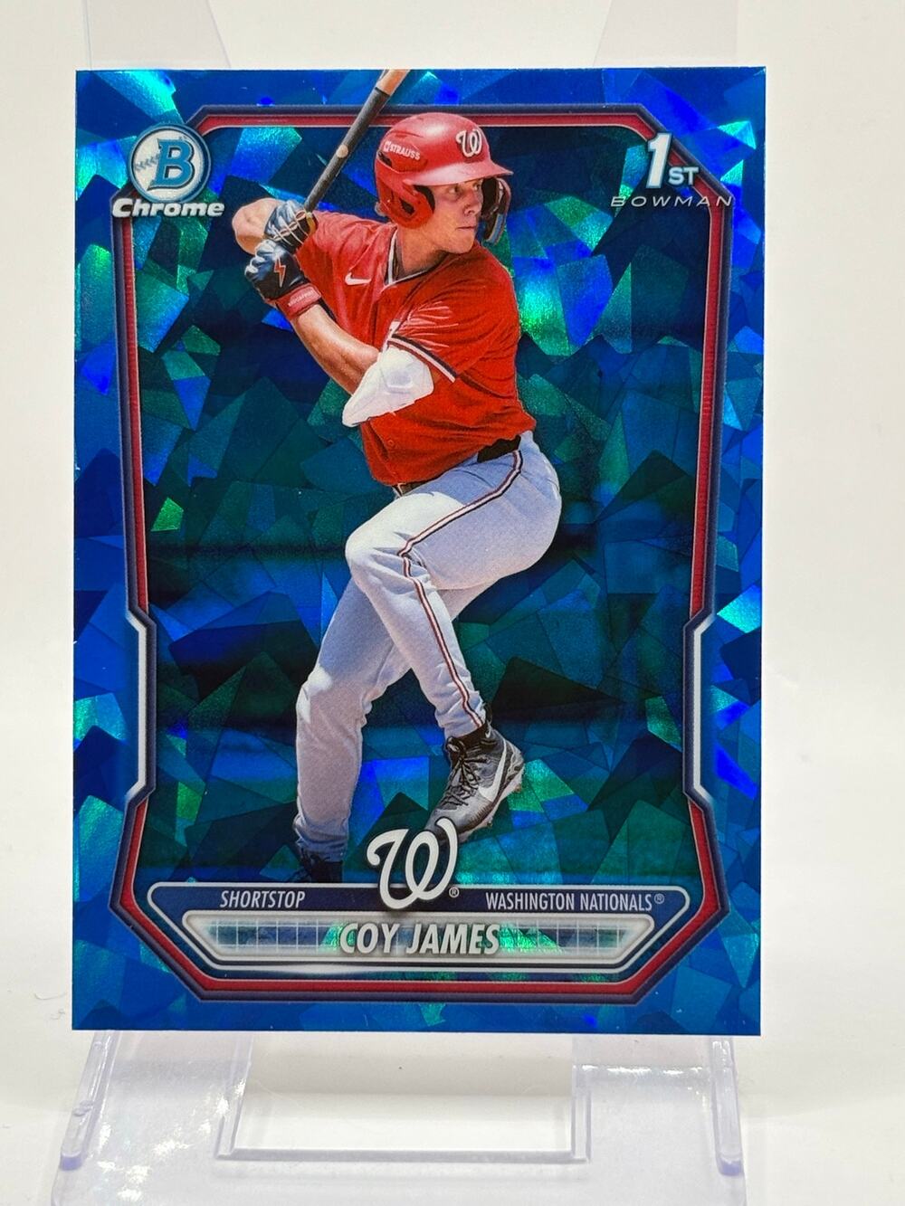 2026 Bowman Chrome Sapphire Coy James 1st Bowman Sapphire Refractor Nationals